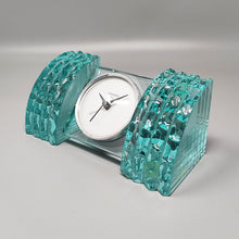 Load image into Gallery viewer, 1970s Astonishing Table Clock by Omodomo in Crystal. Made in Italy Madinteriorart by Maden
