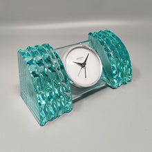 Load image into Gallery viewer, 1970s Astonishing Table Clock by Omodomo in Crystal. Made in Italy Madinteriorart by Maden
