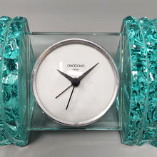 Load image into Gallery viewer, 1970s Astonishing Table Clock by Omodomo in Crystal. Made in Italy Madinteriorart by Maden
