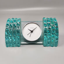 Load image into Gallery viewer, 1970s Astonishing Table Clock by Omodomo in Crystal. Made in Italy Madinteriorart by Maden
