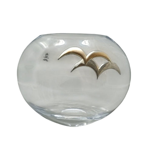 1970s Exquisited Luxury Vase in Crystal and Silver by Camilletti. Made in Italy Madinteriorart by Maden