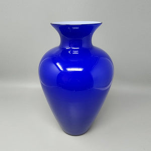 1970s Gorgeous Blue Vase by Ind. Vetraria Valdarnese. Made in Italy Madinteriorart by Maden