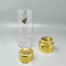 Load image into Gallery viewer, 1970s Gorgeous Cocktail Shaker With Ice Bucket by Dorval in Gold plate 24K and Crystal. Made in Italy Madinteriorart by Maden
