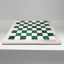 Load image into Gallery viewer, 1970s Gorgeous Green and White Chess Set in Volterra Alabaster Handmade Made in Italy Madinteriorart by Maden
