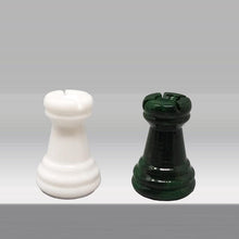 Load image into Gallery viewer, 1970s Gorgeous Green and White Chess Set in Volterra Alabaster Handmade Made in Italy Madinteriorart by Maden
