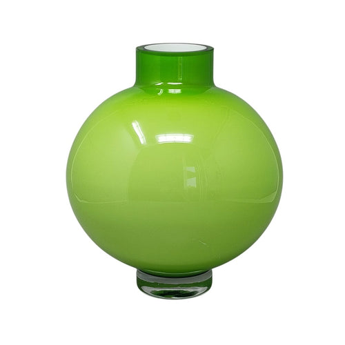 1970s Gorgeous Green Vase by Ind. Vetraria Valdarnese. Made in Italy Madinteriorart by Maden