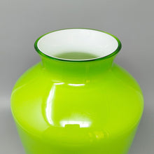 Load image into Gallery viewer, 1970s Gorgeous Green Vase by Ind. Vetraria Valdarnese. Made in Italy Madinteriorart by Maden
