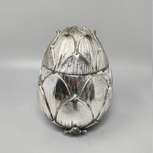 1970s Gorgeous ice bucket "Artichoke" silver plated by Mauro Manetti for Fonderia d'Arte Firenze. Madinteriorart by Maden