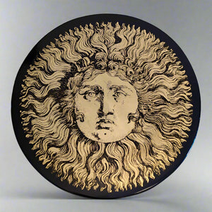 1970s Gorgeous Table By Piero Fornasetti Depicting "Sun King" (Louis XIV). Made in Italy Madinteriorart by Maden