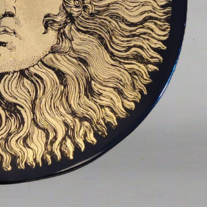 1970s Gorgeous Table By Piero Fornasetti Depicting "Sun King" (Louis XIV). Made in Italy Madinteriorart by Maden