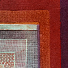Load image into Gallery viewer, 1970s Gorgeous Verner Panton Style "Quadrat" Geometric Op Art Rug. Made in England Madinteriorart by Maden
