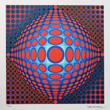 Load image into Gallery viewer, 1970s Gorgeous Victor Vasarely Op Art Limited Edition Lithograph Madinteriorart by Maden
