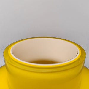 1970s Gorgeous Yellow Vase by Ind. Vetraria Valdarnese. Made in Italy Madinteriorart by Maden