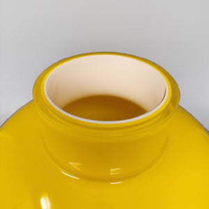 1970s Gorgeous Yellow Vase by Ind. Vetraria Valdarnese. Made in Italy Madinteriorart by Maden