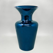 Load image into Gallery viewer, 1970s Italian Murano Blown Glass Blue Vase by Maestro del Vetro. Madinteriorart by Maden
