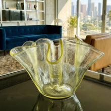 Load image into Gallery viewer, 1970s Italian Murano Glass Yellow "Fazzoletto" Handkerchief Vase by Dogi Madinteriorart by Maden
