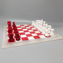 Load image into Gallery viewer, 1970s Italian Volterra Alabaster Chess Set – Rare in Red &amp; White. Made in Italy Madinteriorart by Maden
