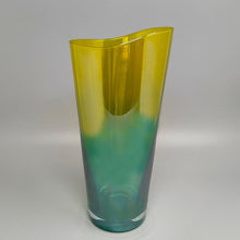 Load image into Gallery viewer, 1970s Luxury Green and Yellow Handcrafted Vase in Murano Glass by Ca dei Vetrai. Made in Italy Madinteriorart by Maden
