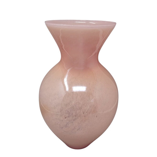 1970s Luxury Pink Handrafted Vase in Murano Glass by Maestro del Vetro. Made in Italy Madinteriorart by Maden