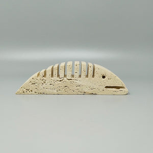 1970s Original Big Travertine Fish Sculpture by Enzo Mari for F.lli Mannelli Madinteriorart by Maden