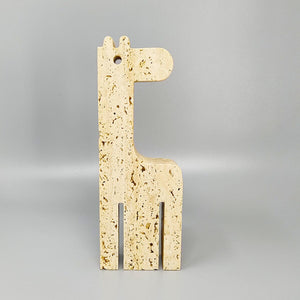 1970s Original Big Travertine Giraffe Sculpture by Enzo Mari for F.lli Mannelli Madinteriorart by Maden