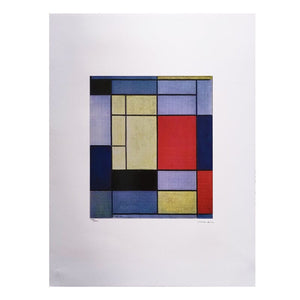 1970s Original Gorgeous Piet Mondrian "Composition I" Limited Edition Lithograph Madinteriorart by Maden