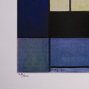 1970s Original Gorgeous Piet Mondrian "Composition I" Limited Edition Lithograph Madinteriorart by Maden