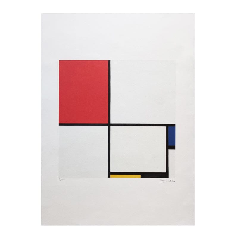 1970s Original Gorgeous Piet Mondrian 