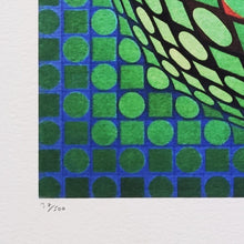 Load image into Gallery viewer, 1970s Original Gorgeous Victor Vasarely Op Art Limited Edition Lithograph Madinteriorart by Maden
