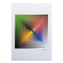 Load image into Gallery viewer, 1970s Original Gorgeous Victor Vasarely &quot;Vonal Prim&quot; Limited Edition Lithograph Madinteriorart by Maden
