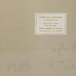 1970s Original Rare Astonishing Armando Testa Serigraph "Cane da Tabacco" Madinteriorartshop by Maden