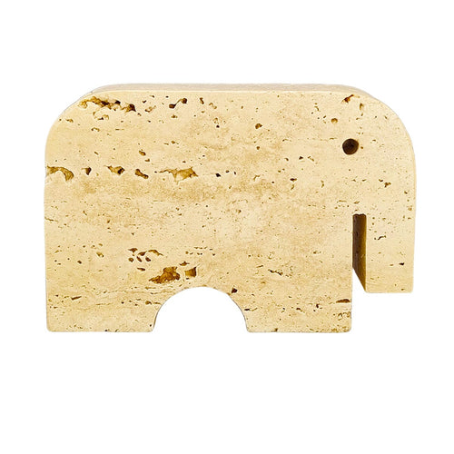 1970s Original Travertine Elephant Sculpture by Enzo Mari for F.lli Mannelli Madinteriorart by Maden