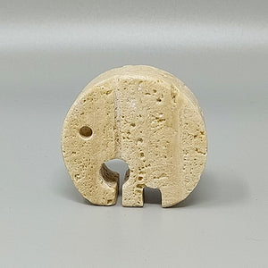 1970s Original Travertine Elephant Sculpture by Enzo Mari for F.lli Mannelli Madinteriorart by Maden