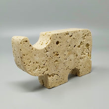 Load image into Gallery viewer, 1970s Original Travertine Rhinoceros Sculpture by Enzo Mari for F.lli Mannelli Madinteriorart by Maden
