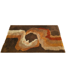Load image into Gallery viewer, 1970s Space Age Wool Rug | Mid-Century Modern Organic Wave Pattern. Made in Italy tappeto Madinteriorart by Maden
