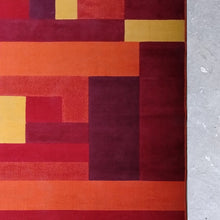 Load image into Gallery viewer, 1970s Stunning Geometric Space Age Rug in Wool. Made in Italy Madinteriorart by Maden
