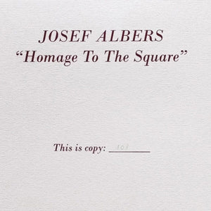 1970s Stunning Josef Albers (After) "Homage to The Square" Lithograph by Guggenheim Museum - New York Madinteriorart by Maden