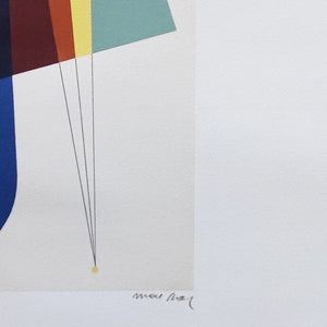 1970s Stunning Man Ray "Long Distance" Limited Edition Lithograph Madinteriorart by Maden