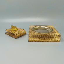 Load image into Gallery viewer, 1970s Stunning Smoking Set in Vienna Straw By Geolel. Made in Italy Madinteriorart by Maden
