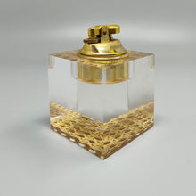 Load image into Gallery viewer, 1970s Stunning Table Lighter in Vienna Straw By Geolel. Made in Italy Madinteriorart by Maden
