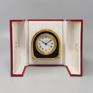 1980s Cartier Art Deco Style Alarm Clock 24K Gold Plated. Made in Swiss Madinteriorart by Maden