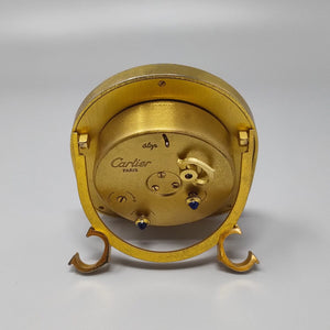 1980s Cartier Art Deco Style Alarm Clock 24K Gold Plated. Made in Swiss Madinteriorart by Maden