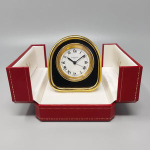 1980s Cartier Art Deco Style Alarm Clock 24K Gold Plated. Made in Swiss Madinteriorart by Maden