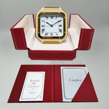 Load image into Gallery viewer, 1980s Cartier Santos Pendulette Alarm Clock. Made in Swiss Madinteriorart by Maden
