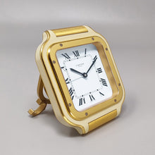 Load image into Gallery viewer, 1980s Cartier Santos Pendulette Alarm Clock. Made in Swiss Madinteriorart by Maden
