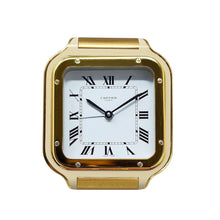 Load image into Gallery viewer, 1980s Cartier Santos Pendulette Alarm Clock. Made in Swiss Madinteriorart by Maden
