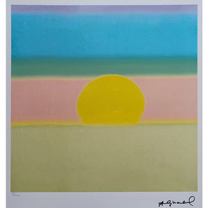 1980s Gorgeous Andy Warhol "Sunrise" Limited Edition Lithograph Madinteriorart by Maden