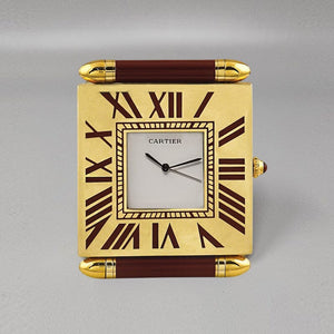 1980s Gorgeous Cartier Alarm Clock Pendulette. Made in Swiss (Copia) Madinteriorart by Maden