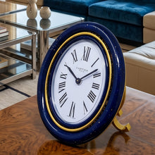 Load image into Gallery viewer, 1980s Gorgeous Cartier Alarm Clock Pendulette Lapis Lazuli. Made in Swiss
