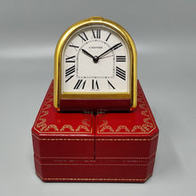 Load image into Gallery viewer, 1980s Gorgeous Cartier Romane Alarm Clock Pendulette. Made in Swiss Madinteriorart by Maden
